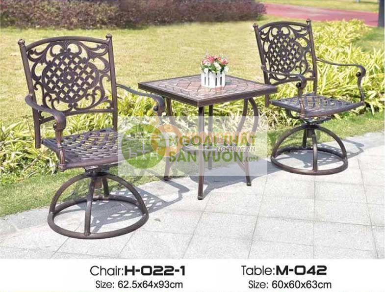 Bộ bàn ghế cafe ngoài trời nhập khẩu ZXM042H0221